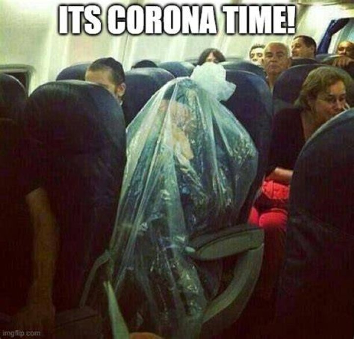 corona virus on plane Imgflip