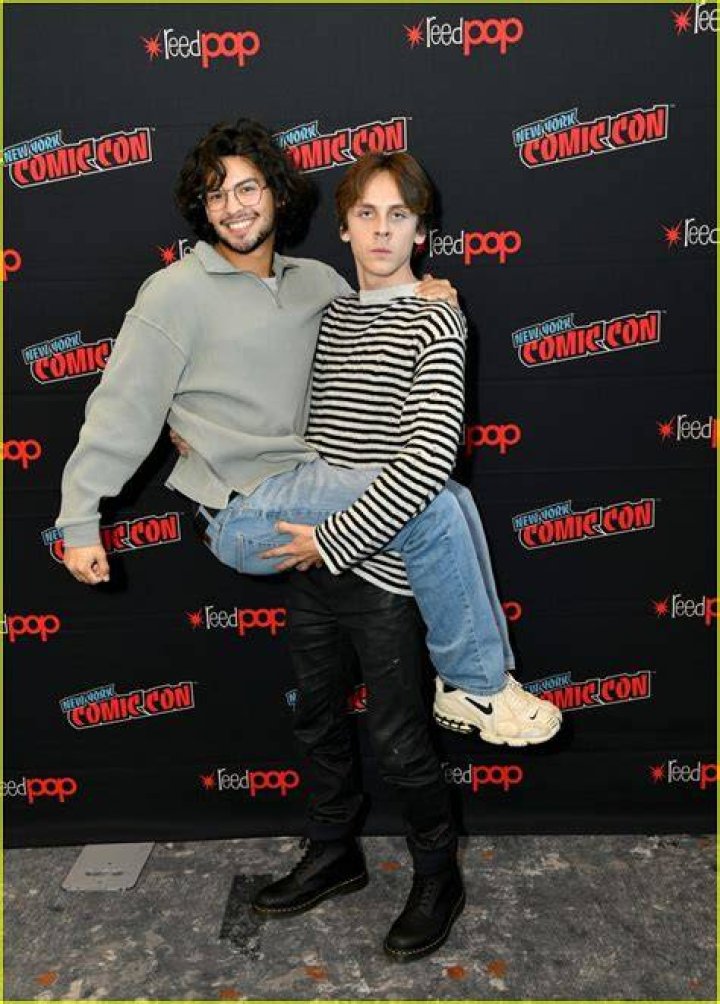 Jacob Bertrand Gives Xolo Maridueña a Lift at New York Comic Con